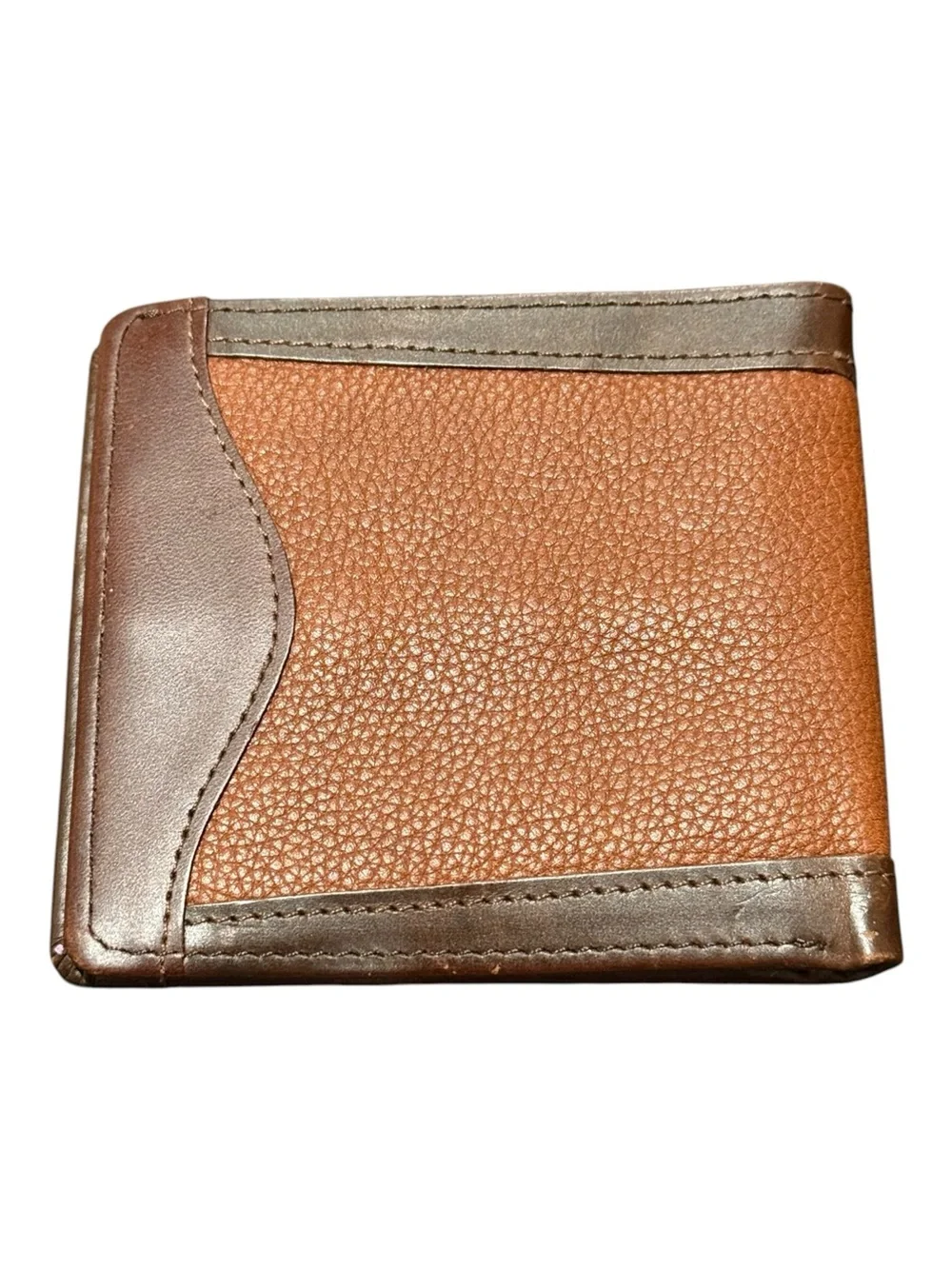 new Tommy Bahama ☀︎︎ Bi Fold Slim Leather Wallet ☀︎︎ 2 Tone Brown ☀︎︎ 12 Slots